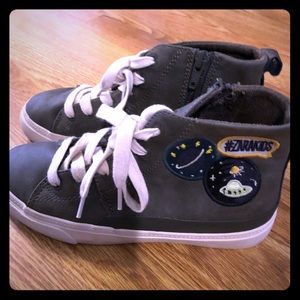 Boys Zara Side Zip Boots, Size 1 US/Euro 32-33